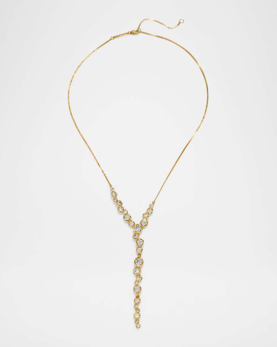 Asterales Gold CZ Cascading Necklace